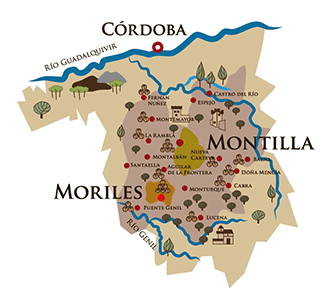 Montilla Moriles map