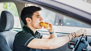 eating while driving